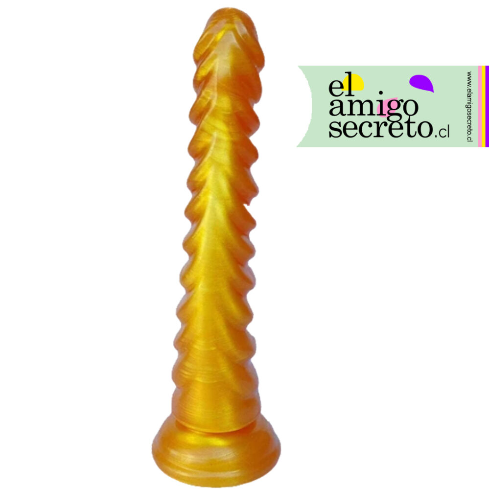 Dildo Reptil Hiper Texturado – Color Dorado - Imagen 2