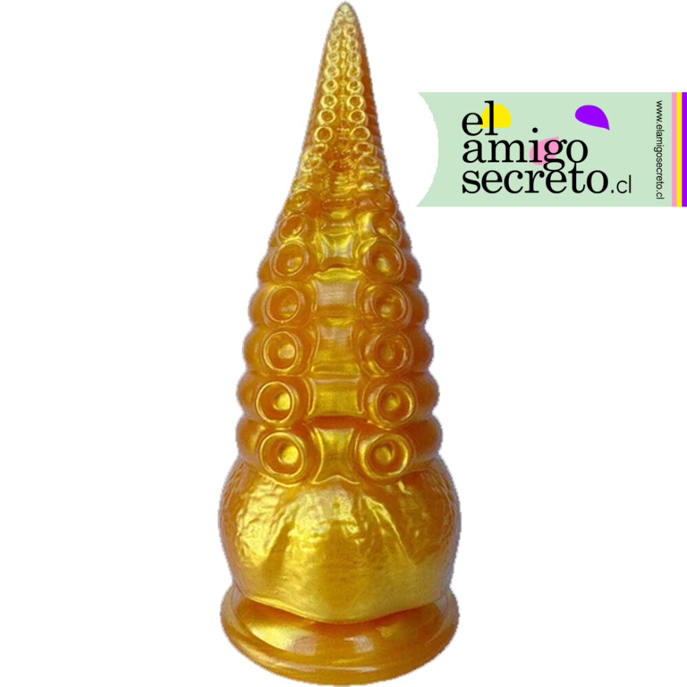 Dildo Tentáculo Hiper Texturado – Color Dorado