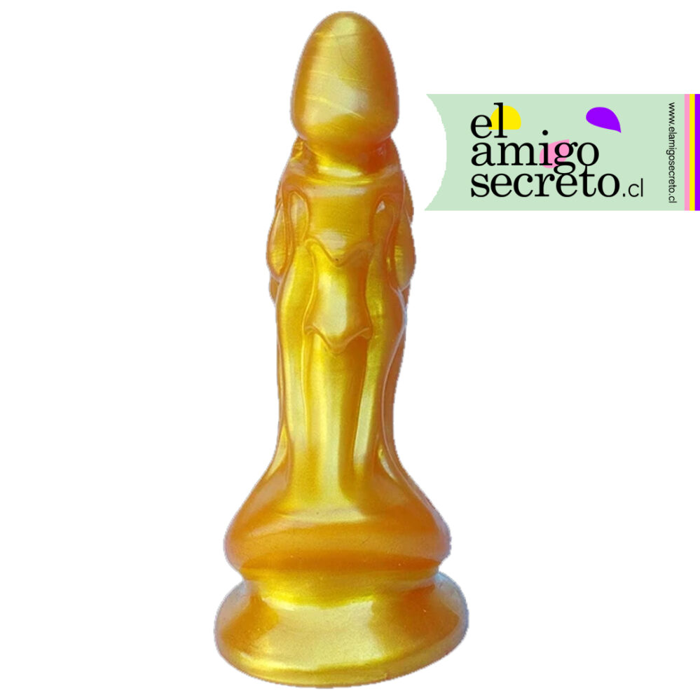 Dildo Dragón Hiper Texturado – Color Dorado - Imagen 2