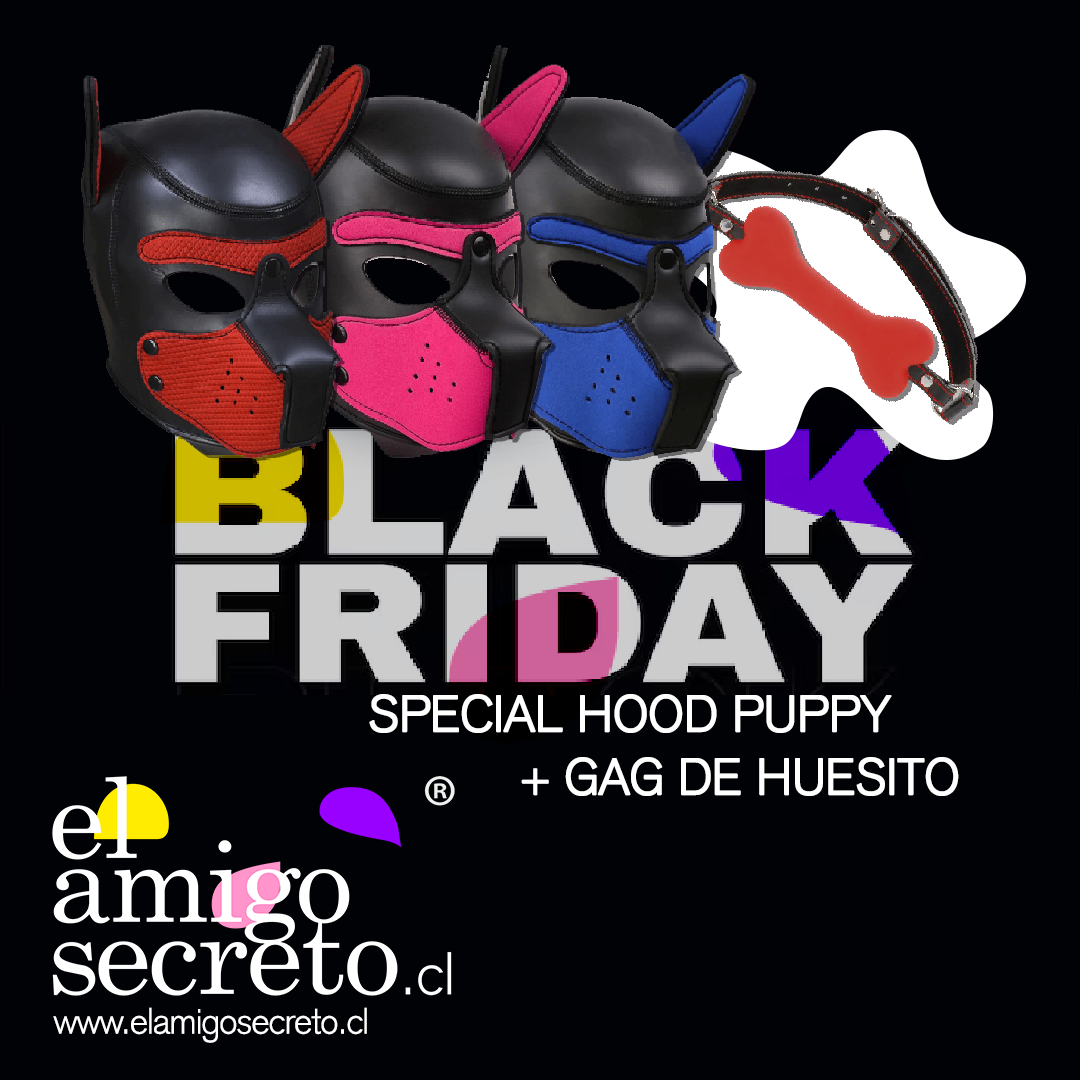 ¡OFERTA KIT INICIACIÓN! Máscara Puppyplay Neopreno + Mordaza Huesito