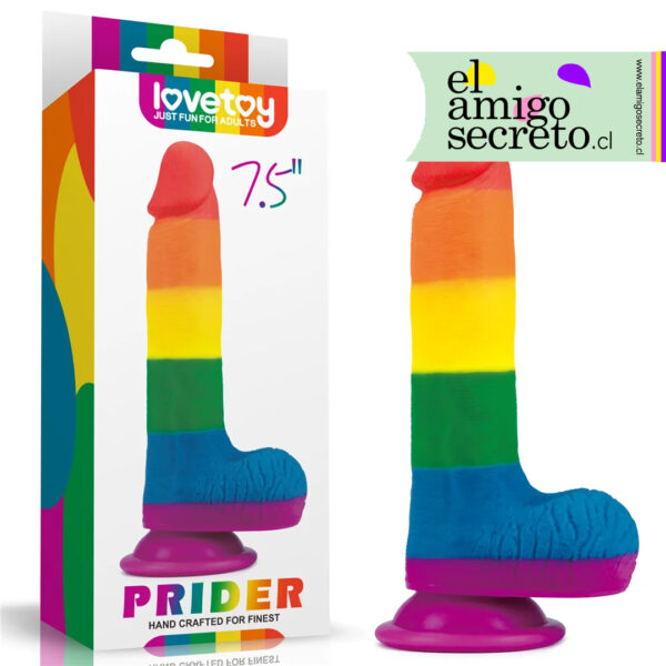 LOVETOY: Pride Dildo 19 CM | Edición PRIDE con Ventosa de Alta Succión