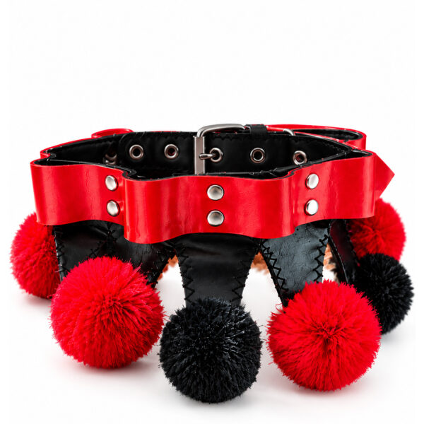 Choker Bufón Rojo / Negro